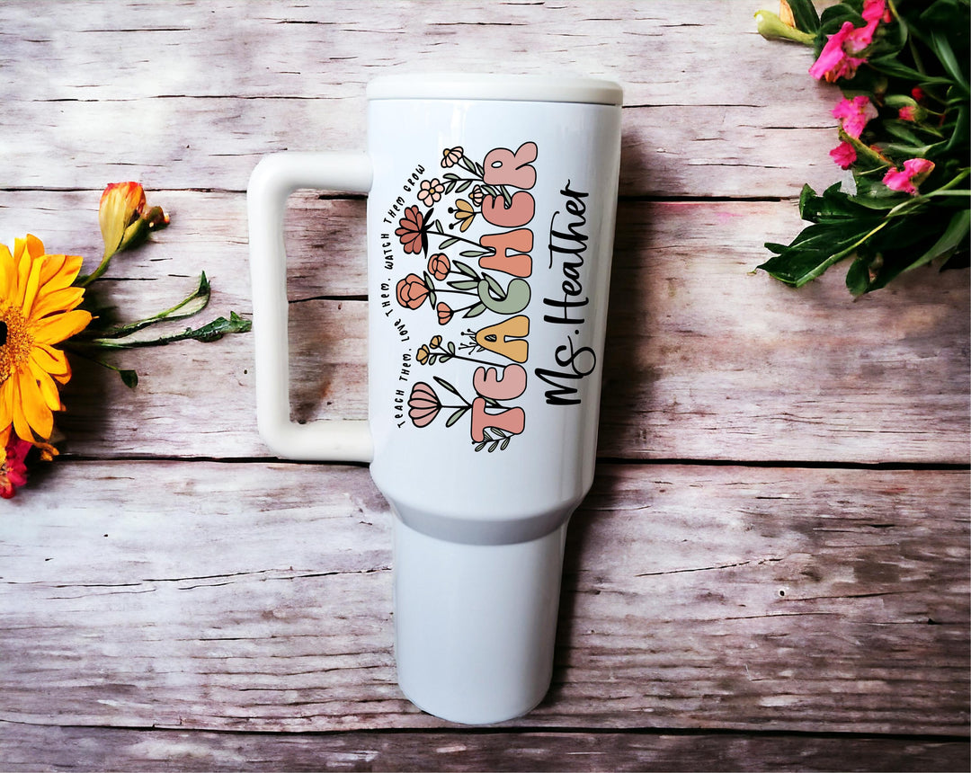 Personalized 40oz Teacher Appreciation Gift Tumbler Cup