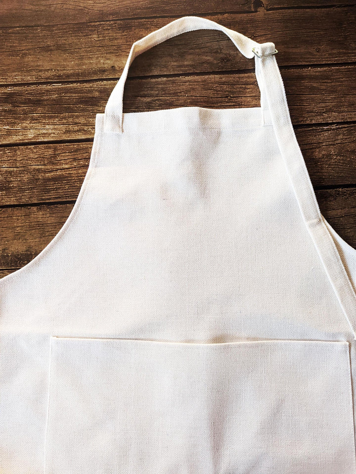 Personalized Linen Kitchen Apron Adult and Kids Matching Apron