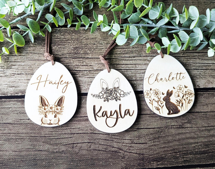 Customized Easter Name Tag Minimalist Egg Tag for Kids