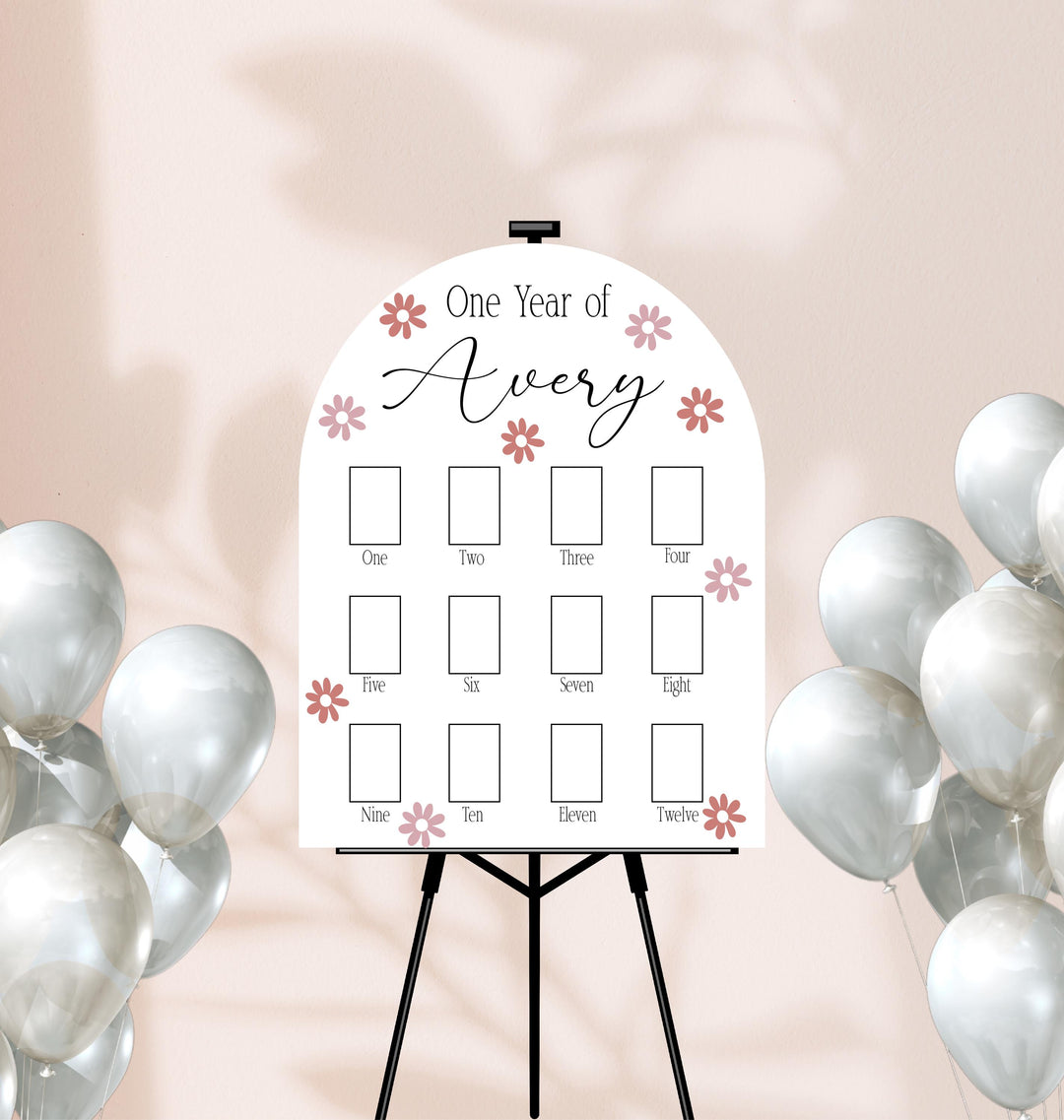 First Birthday Acrylic Photo Board Birthday Sign Decor