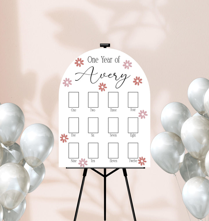 First Birthday Acrylic Photo Board Birthday Sign Decor