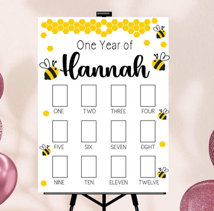 Strawberry Sweet One First Birthday Photo Board