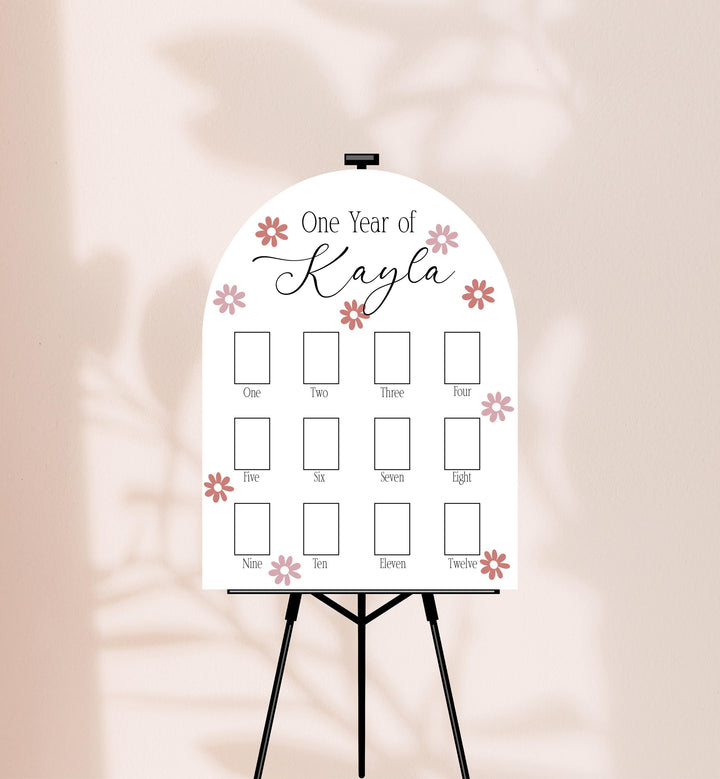 First Birthday Acrylic Photo Board Birthday Sign Decor