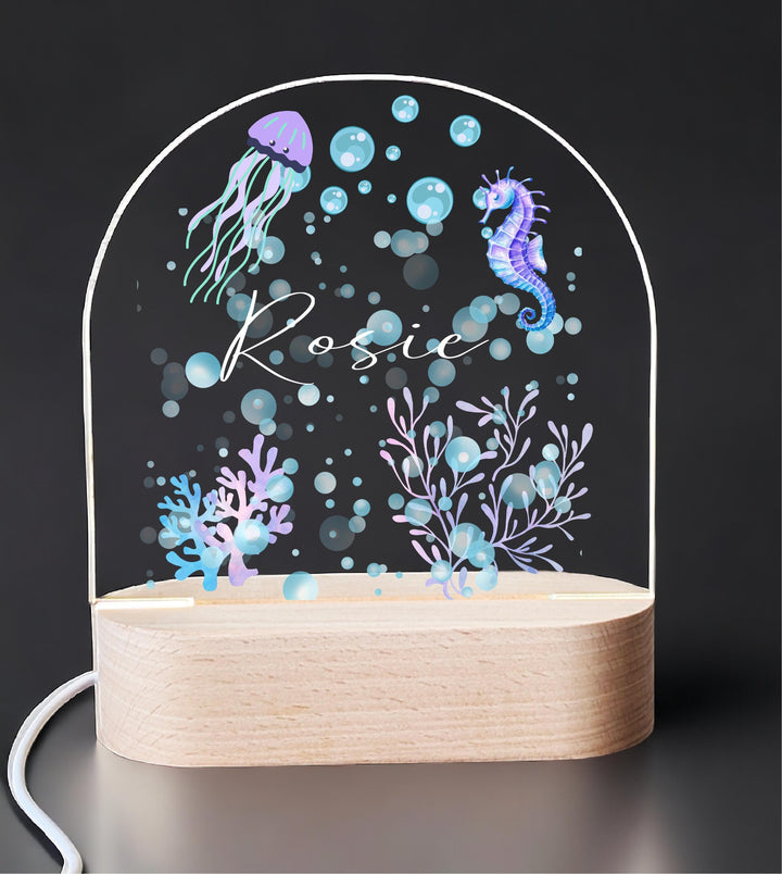 Personalized Ocean Room Decor Custom Name LED Light Gift