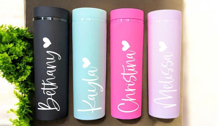 Personalized Gift Tumbler with Name Bridesmaid Cup Favor