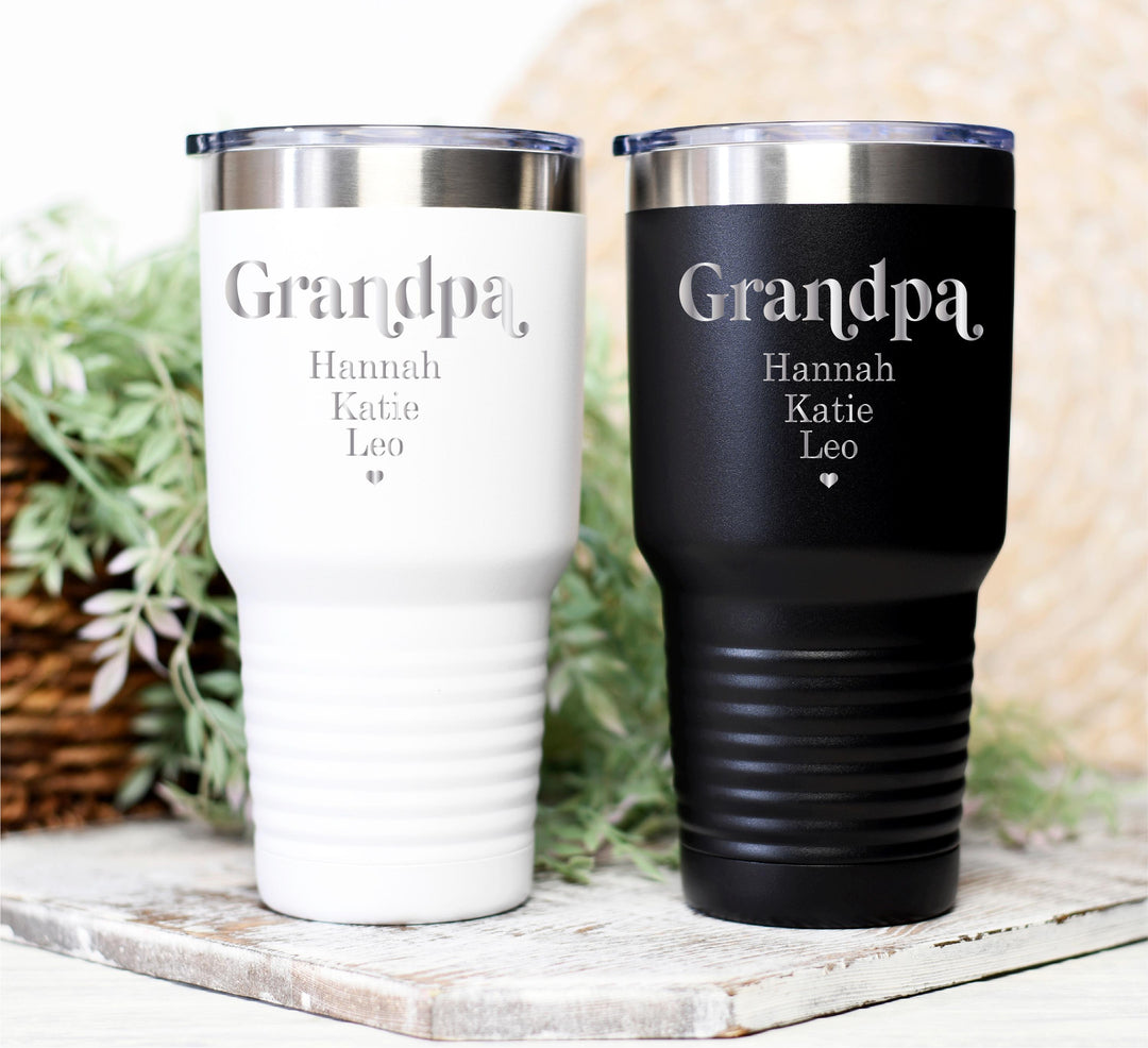 Dad cup Personalized gift with kids name Custom Papa cup Fathers day gift tumbler Grandpa&nbsp;birthday gift dad from kids