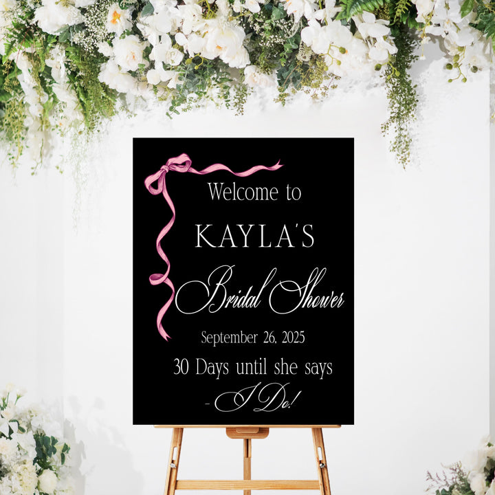 Personalized Bridal Shower Sign: Acrylic UV Printed Wedding Decor