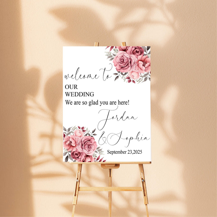 Wedding Sign Acrylic Personalized Wedding Entrance Sign