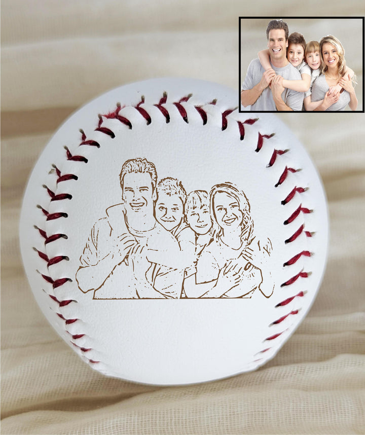 Personalized Gift for Dad from kids Photo gifts Fathers Day Engrave family Photo on Baseball Balls Grandpa gift from grandkid Birthday gift
