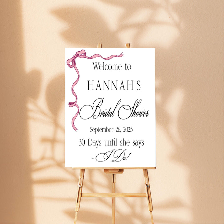 Personalized Bridal Shower Sign: Acrylic UV Printed Wedding Decor