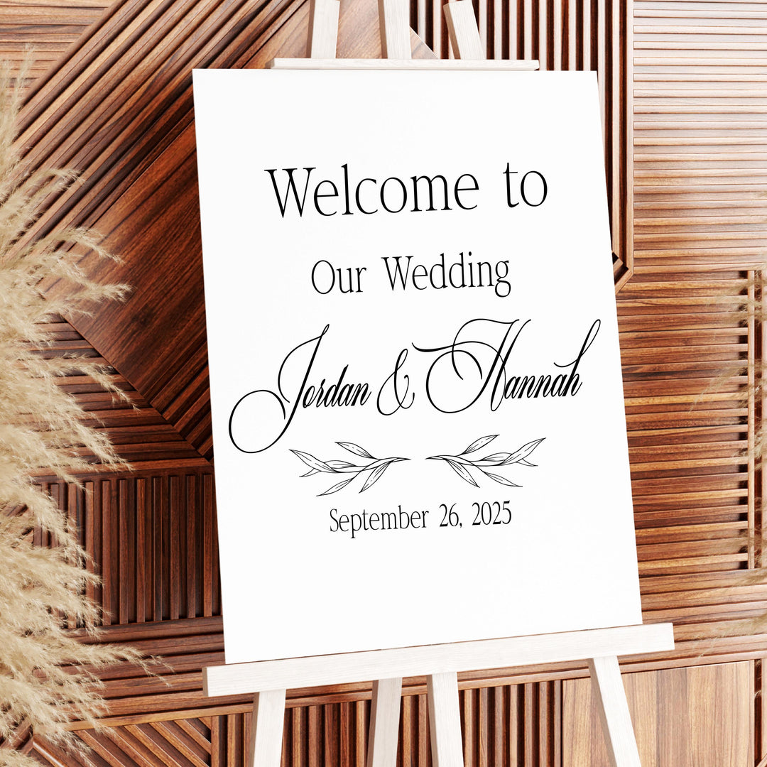 Personalized Acrylic Wedding Welcome Sign: Modern UV Printed Reception&nbsp;Decor