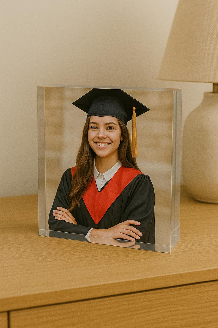Personalized photo gifts Acrylic Block Work table gift idea Gifts Custom keepsake photo prints Home decor Pet photo gift Graduation gift