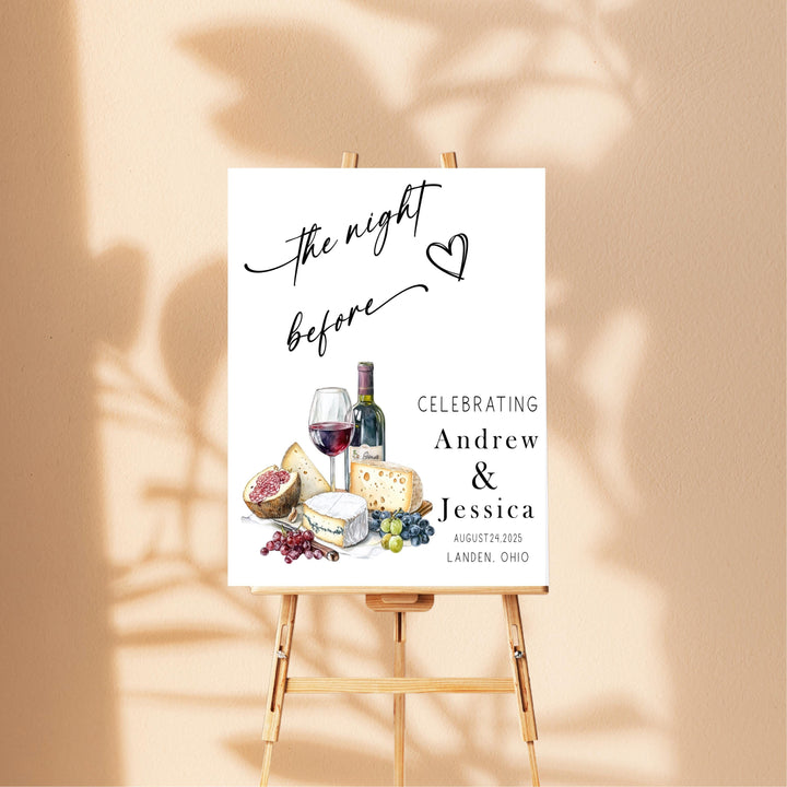 The night before Sign Acrylic Personalized Welcome to the Night Before wedding Entrance sign Wedding entrance sign White Custom Wedding Sign