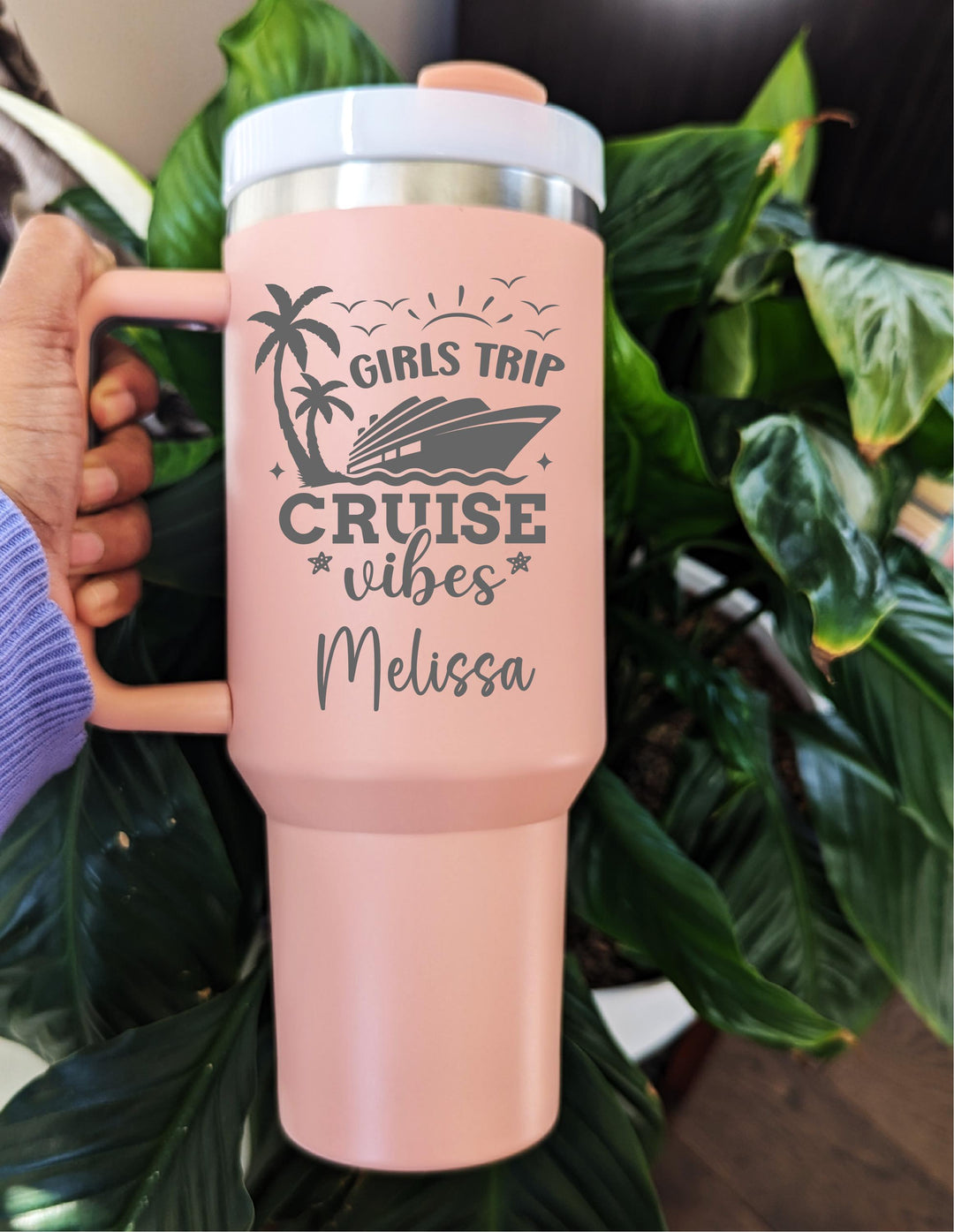 Personalized Vacation Tumbler Bachelorette Trip Custom Trip Tumbler Cruise Vacation gifts Girls trip cups Family Vacation Sisters Trip gift