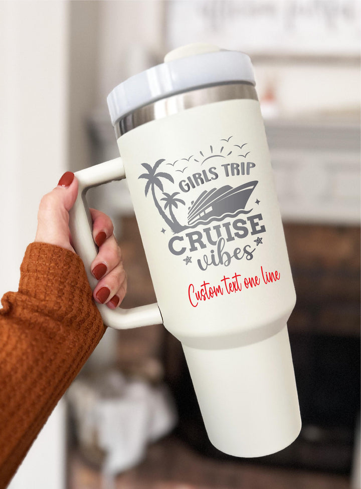 Personalized Vacation Tumbler Bachelorette Trip Custom Trip Tumbler Cruise Vacation gifts Girls trip cups Family Vacation Sisters Trip gift