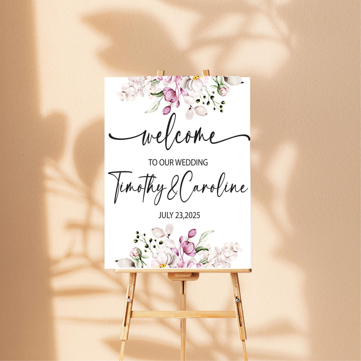 Acrylic Wedding Reception Welcome Sign