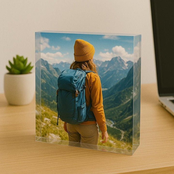 Personalized photo gifts Acrylic Block Work table gift idea Gifts Custom keepsake photo prints Home decor Pet photo gift Graduation gift