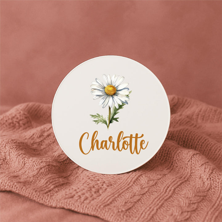 Birth Flower Baby Name Sign Personalized Acrylic Baby Announcement Floral Newborn Name Plaque Custom Baby Shower Gift newborn photo prop