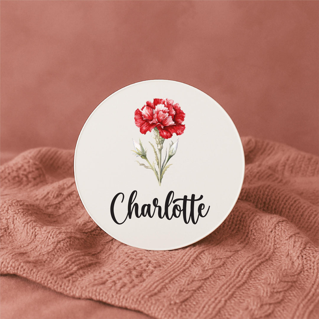 Birth Flower Baby Name Sign Personalized Acrylic Baby Announcement Floral Newborn Name Plaque Custom Baby Shower Gift newborn photo prop