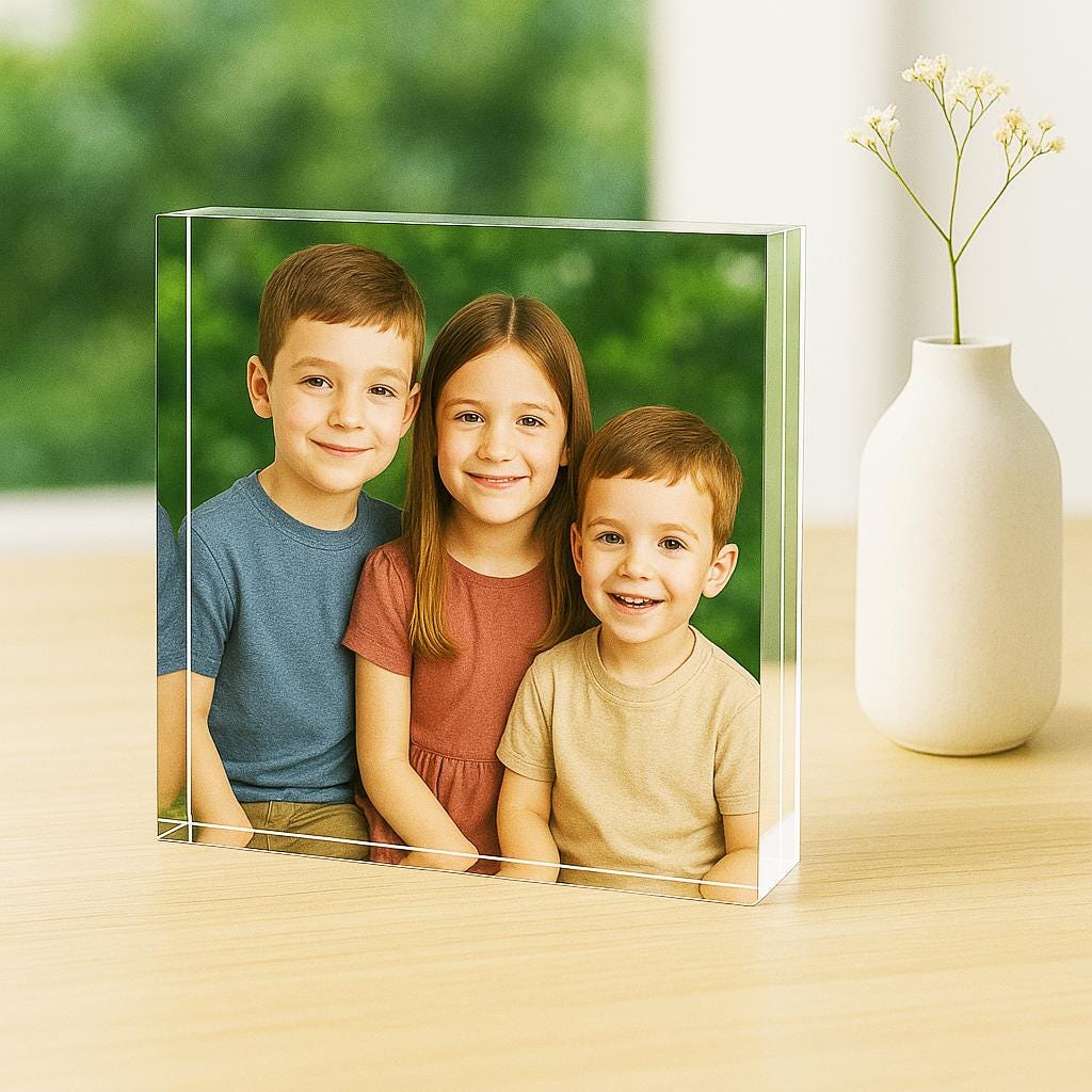 Personalized photo gifts Acrylic Block Work table gift idea Gifts Custom keepsake photo prints Home decor Pet photo gift Graduation gift