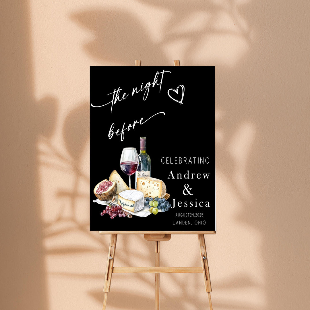 The night before Sign Acrylic Personalized Welcome to the Night Before wedding Entrance sign Wedding entrance sign White Custom Wedding Sign