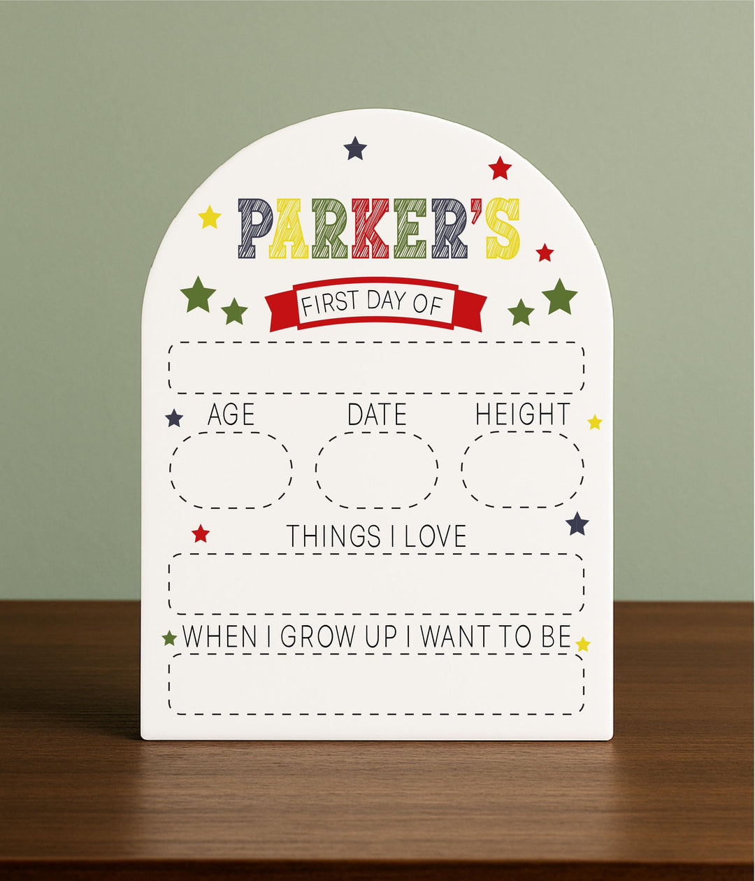 Personalized First Day of School Sign – Custom Back to School Board for Kids – Reusable Photo Prop for Preschool, Daycare, Kindergarten