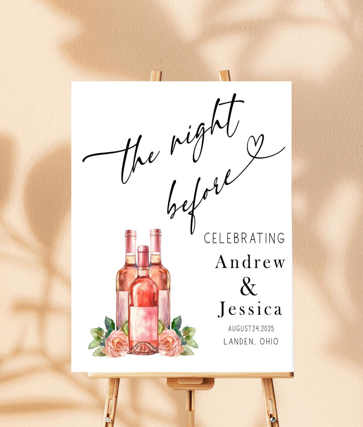 Personalized Acrylic Wedding Rehearsal Dinner Sign: UV Printed Floral Decor