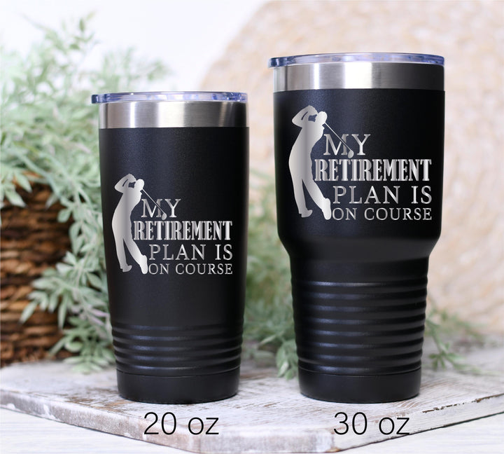 Retirement gift Golf lover Retirement plan tumbler Golf dad retirement gift Golf grandpa Retirement cup Coworker gift