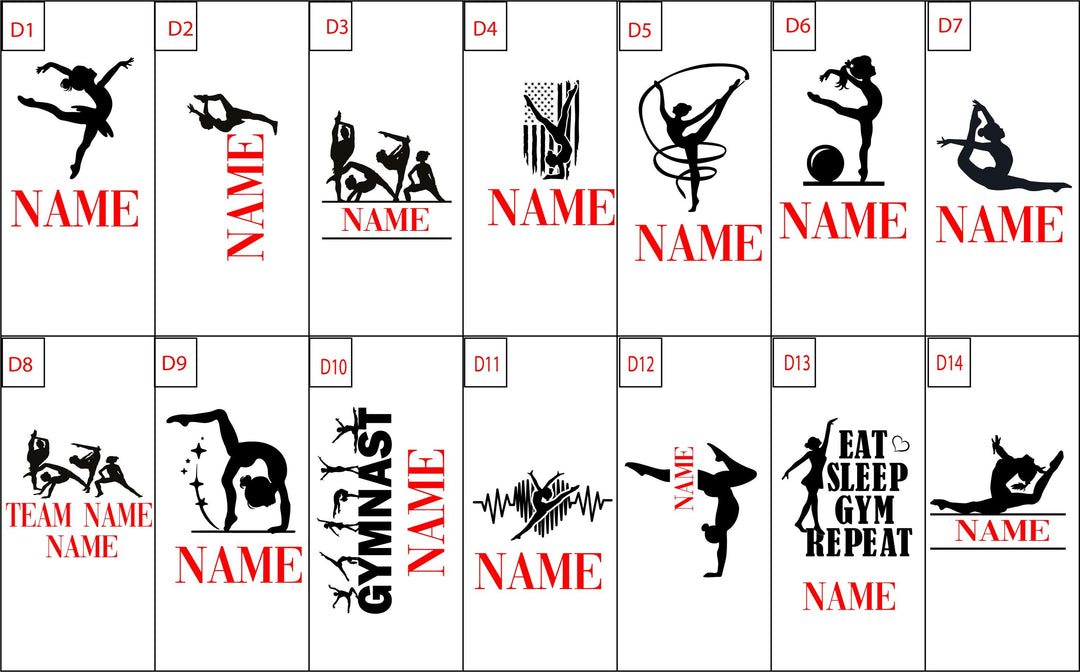 Personalized Gymnast Water Bottle | Custom Name Sports Bottle | Gymnastics Gift for Girls | Gymnastic coach gift | Name School bottle