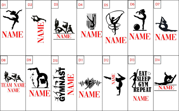 Personalized Gymnast Water Bottle | Custom Name Sports Bottle | Gymnastics Gift for Girls | Gymnastic coach gift | Name School bottle