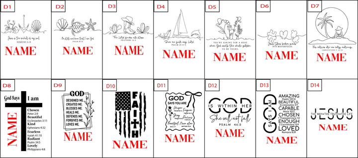 Custom Christian Keepsake Tumbler with Bible Verse Personalized Religious Gift for Women God Says I Am Inspirational Faith Cup