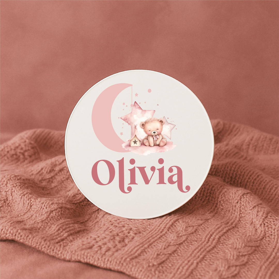 Personalized Acrylic Baby girl Name Sign Pink Newborn Decor Girl Birth Announcement Keepsake Custom Nursery Sign baby shower girl name sign