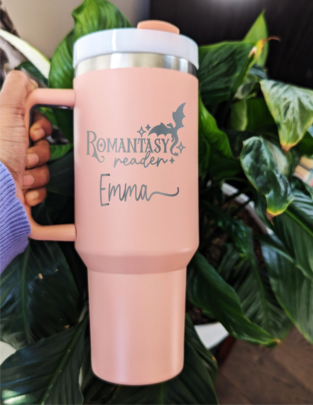 Personalized Romantasy Tumbler: 40 oz Engraved Book Lover Gift