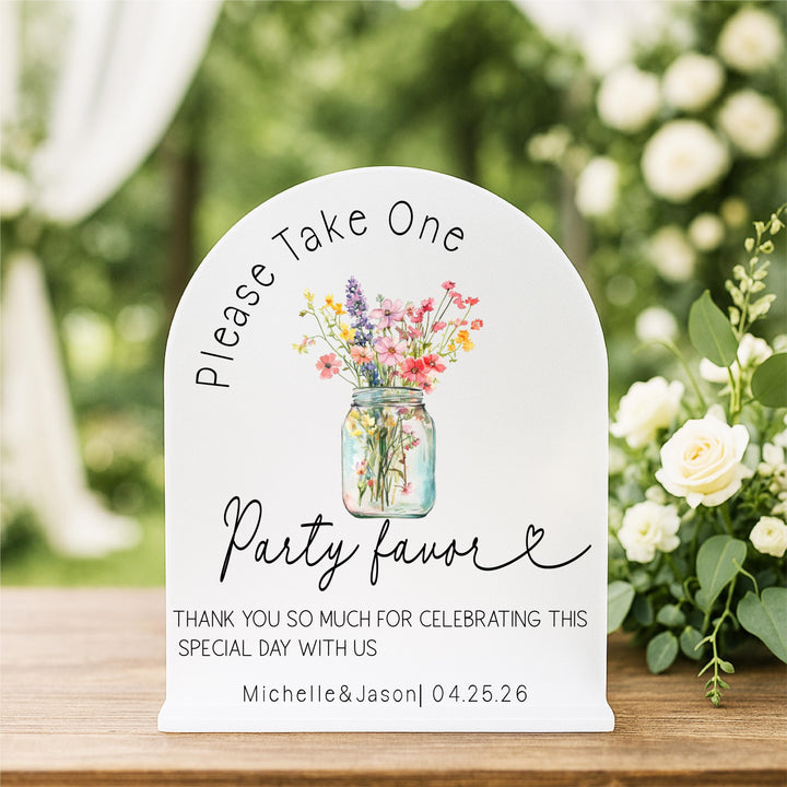 Personalized Wedding Favor Sign - Acrylic Reception Decor