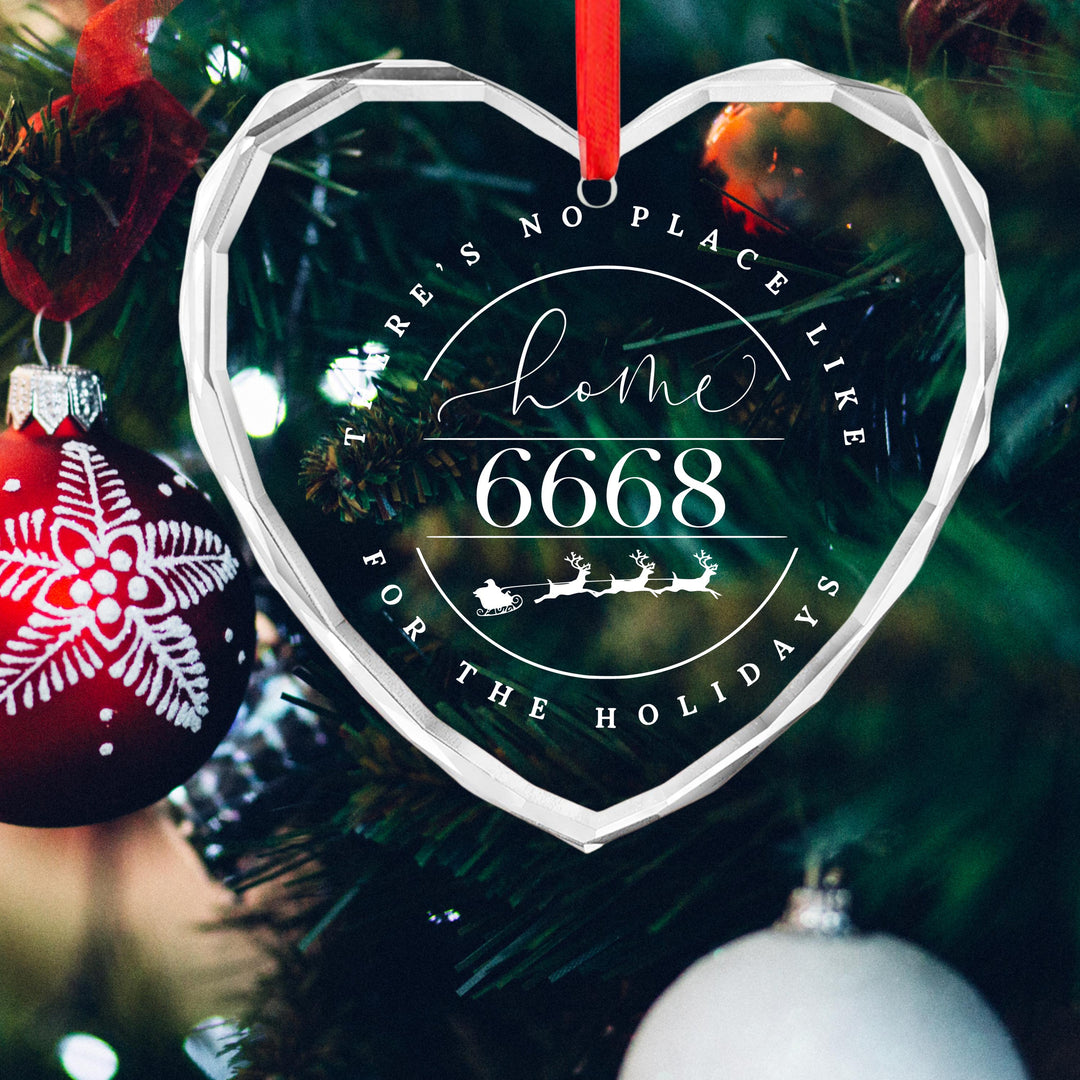 Personalized Home address Glass Ornament: New Home owner Keepsake Gift