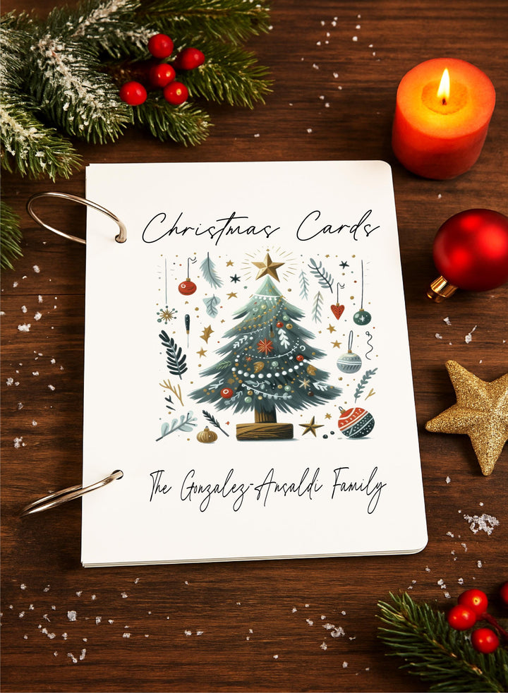 Personalized Christmas Card Holder Album: Family Holiday Keepsake