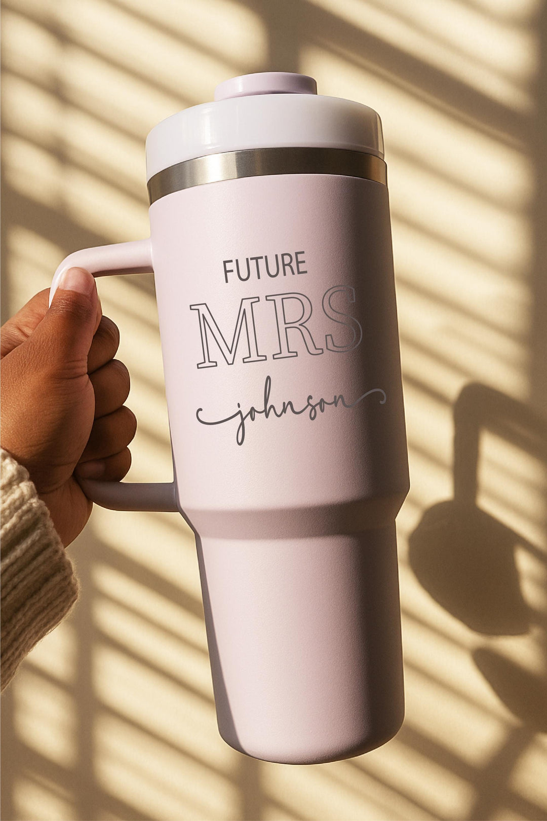 Bride to Be Engagement Gift, Custom Wedding Shower Mug for Engaged Girls Future Mrs Personalized Tumbler