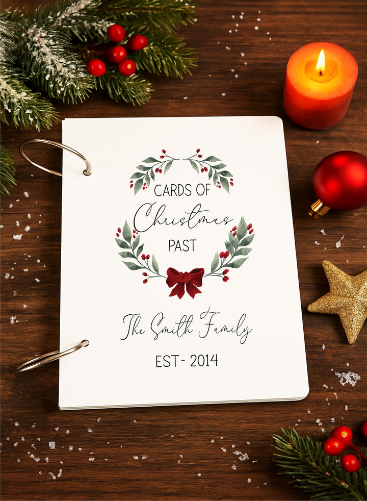 Personalized Acrylic Christmas Card Keeper: Family Holiday Memory Book