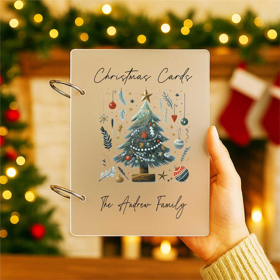 Personalized Christmas Card Holder Album: Family Holiday Keepsake