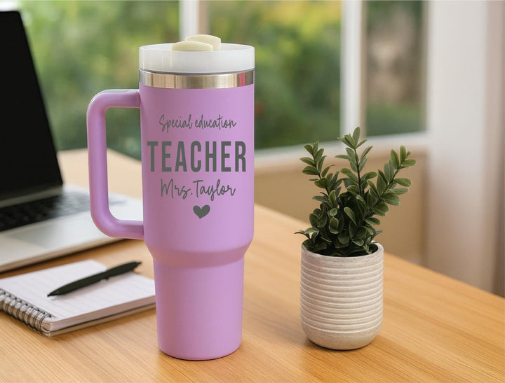 Personalized Special education Teacher Tumbler – Custom Name school gift, Appreciation or End of Year Present School staff