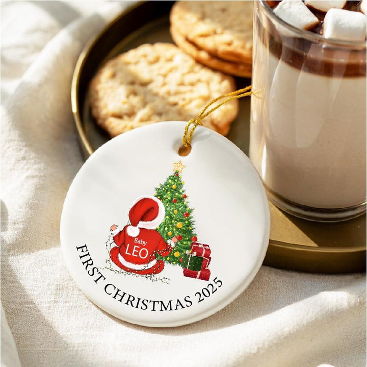 Personalized Baby's First Christmas Ornament 2025 | Holiday Keepsake