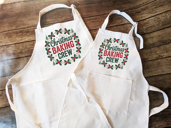 Christmas Baking Crew Apron, Festive Family Baking Gift