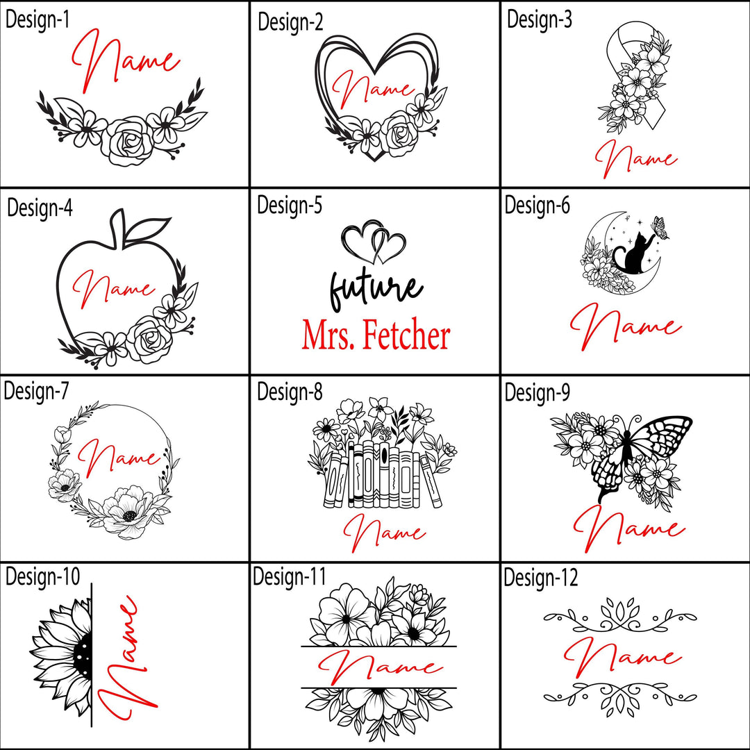 Custom Name&nbsp;Tumbler – Personalized Gift for Mom, Nana, Teacher or Bride – Floral Birth Month Design, Wedding, Birthday, or Christmas Gift