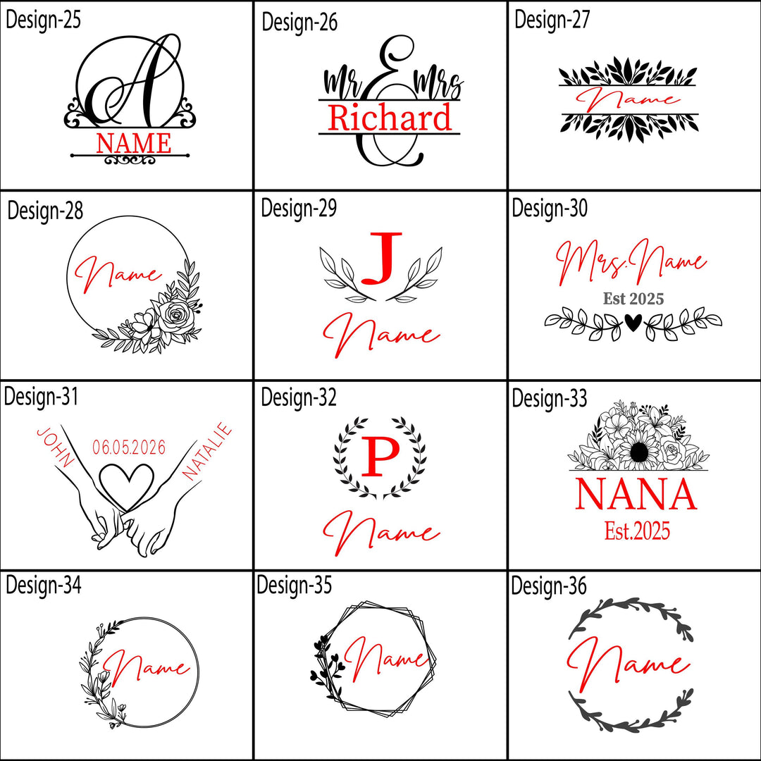 Custom Name&nbsp;Tumbler – Personalized Gift for Mom, Nana, Teacher or Bride – Floral Birth Month Design, Wedding, Birthday, or Christmas Gift