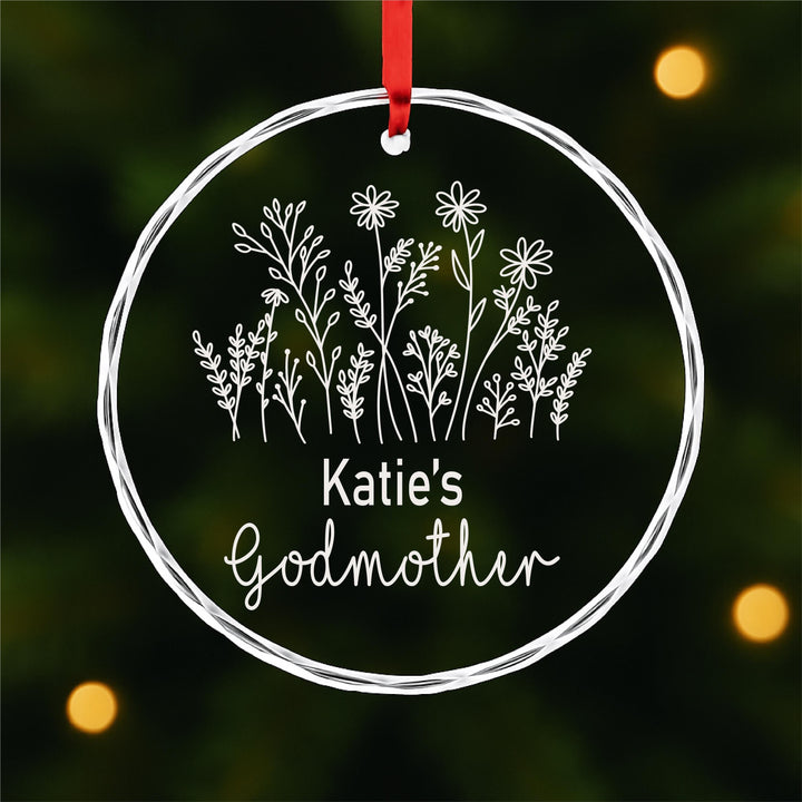 Personalized Grandparent Ornament, Custom Name Christmas Gift for Grandma, Nanny, or Godmother 2025