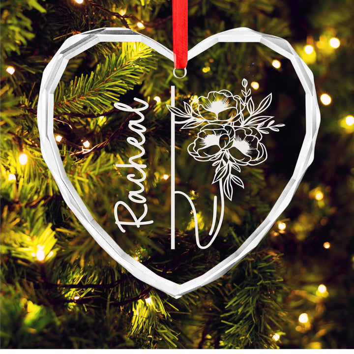 Personalized Dental Hygienist Ornament – Floral Custom Name Keepsake