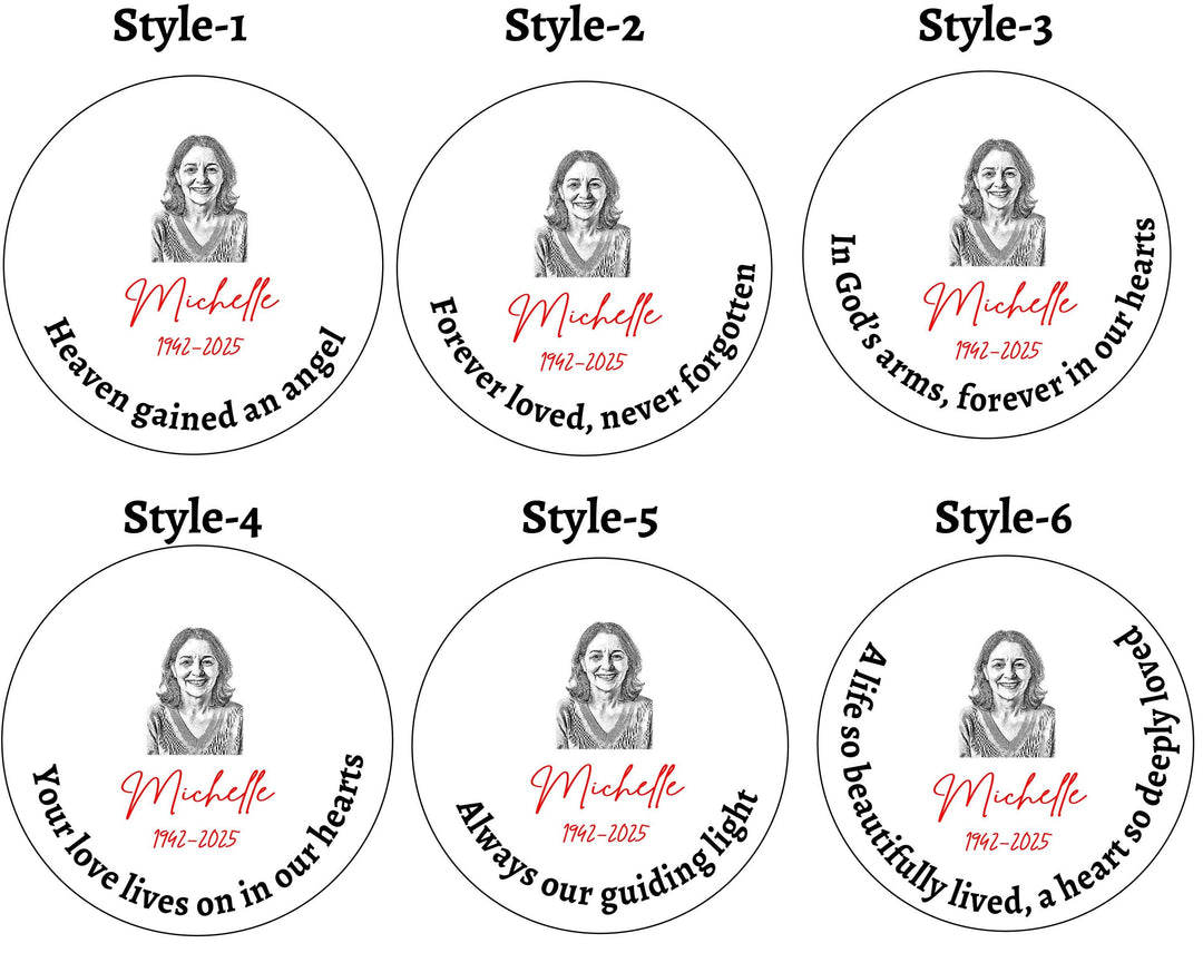 Personalized Photo Memorial Ornament , Custom Engraved Keepsake, In Loving Memory Christmas Gift Sentimental ornament