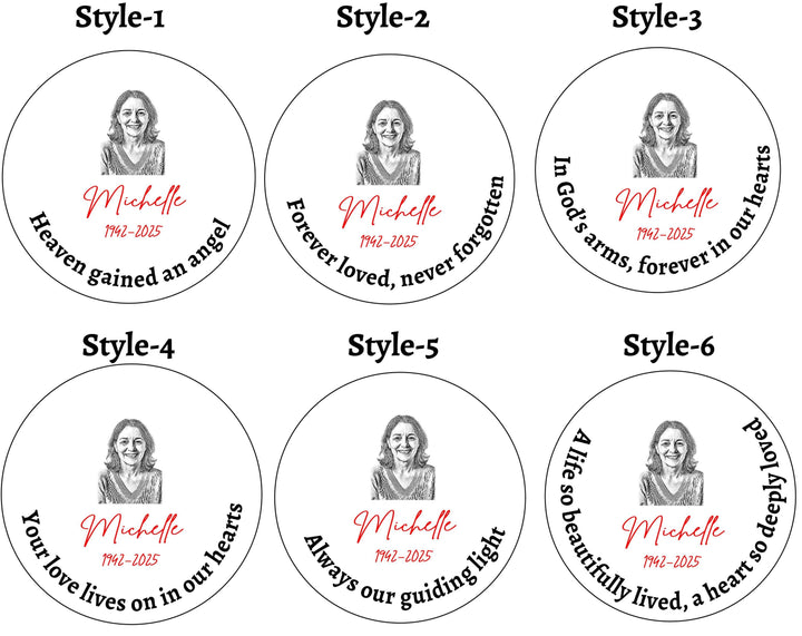 Personalized Photo Memorial Ornament , Custom Engraved Keepsake, In Loving Memory Christmas Gift Sentimental ornament