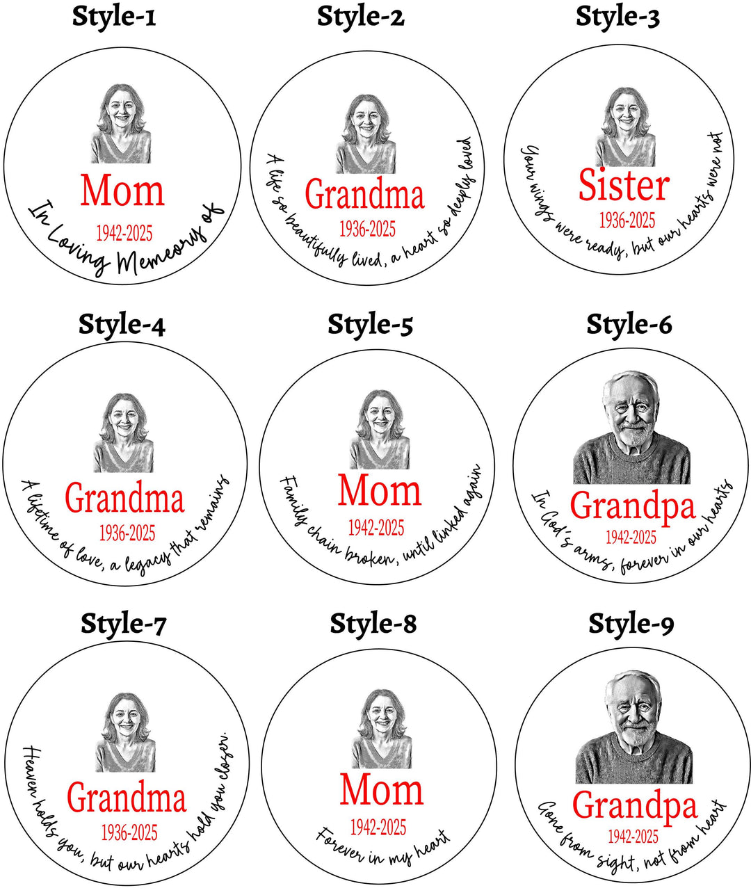 Personalized Grandpa Memorial Ornament with Photo – In Loving Memory Keepsake