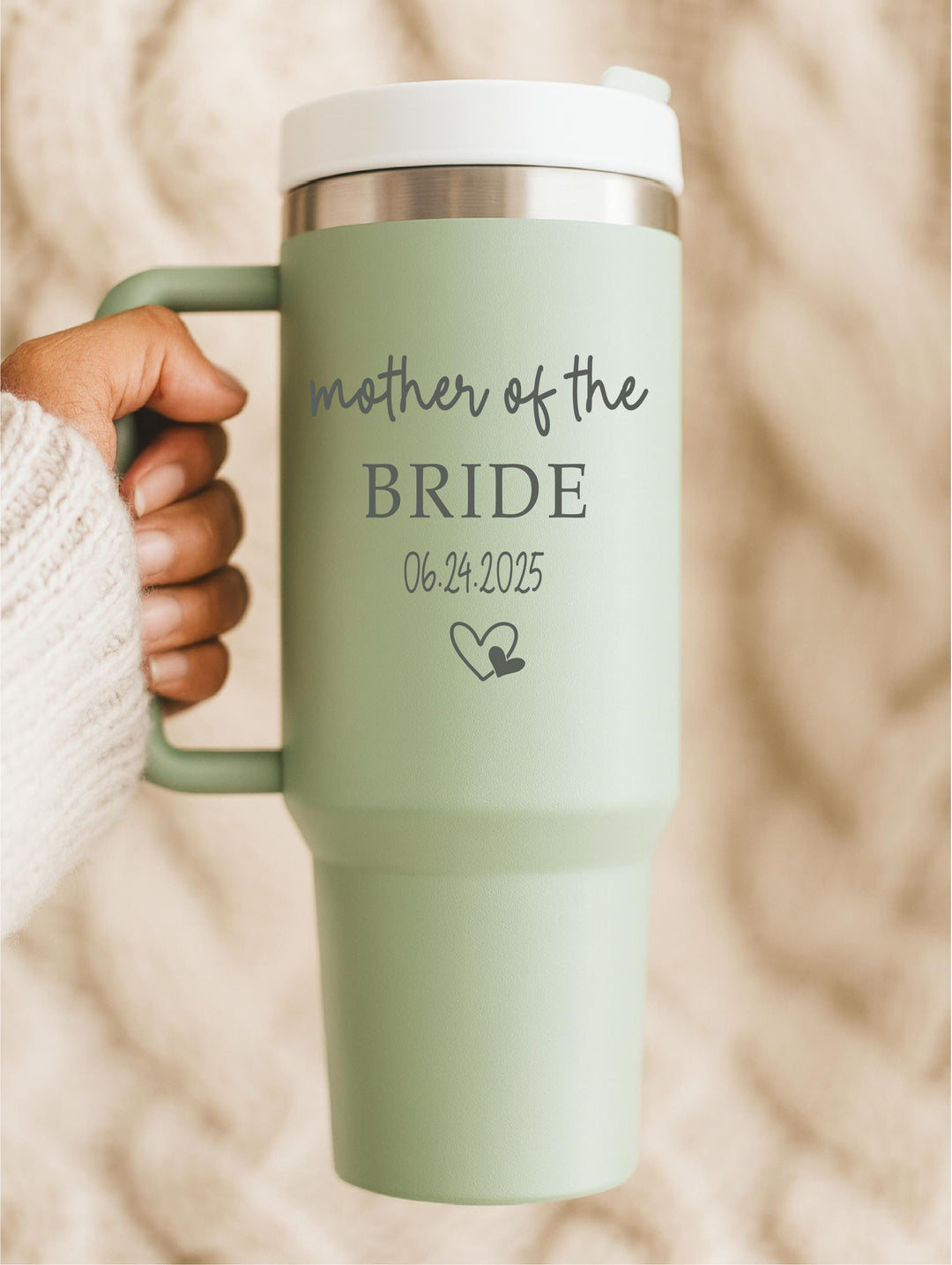 Mother of the Bride/Groom Tumbler – Personalized Wedding Day Gift with Custom Name &amp; Date, Bridal Party favor